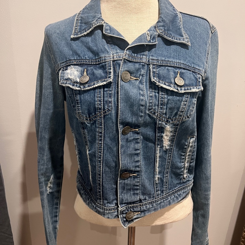 Free People Blue Jean Jacket